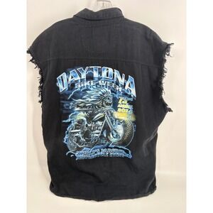 Vance Biker Wear Daytona Bike Week 2014 Vest Motorcycle Graphic XL